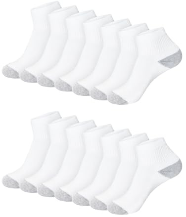 Hanes Womens Value Pack, Ankle Soft Moisture-wicking Socks, Available In 10 And 14-packs, White - 14 Pack, 5-9 US