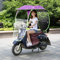 KASOI Universal Motorrad Sonnenschutz Abdeckung, Motor Roller Sonnenschutz Regen Abdeckung Wasserdicht, Regenschirm Wasserdicht Fold-Away Mobilität Roller Baldachin,Lila