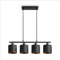 Paco Home Hängelampe 4-Flammig Innen Deckenlampe LED Lampe Lampenschirm Metall Pendellampe Wohnzimmer Esszimmerlampe Modernes Design Uni Schirm E14