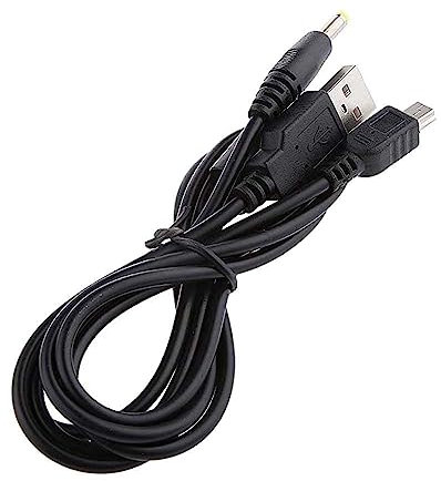 OcioDual PSP Ladekabel, USB Kabel 2 in 1 PSP Konsole, Lade- und Datenkabel Kompatibel mit PSP 3000 1000 2000 Lade- und Datenübertragungskabel, DC 5V, 1m, Mini-USB-Stromversorgung, Schwarz