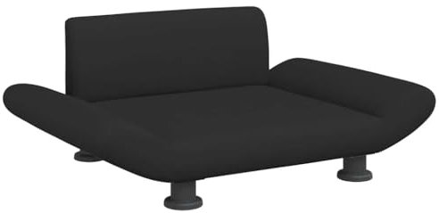 vidaXL Hundebett, Hundekissen mit weicher Polsterung, Hundesofa Hundecouch für kleine Hunde Haustiere, Haustierbett Katzenbett, Schwarz Stoff