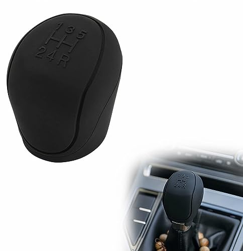 Couvercle de Pommeau de Levier de Vitesse de Voiture,Voiture Pommeau de Levier de Vitesse Couvercle,Couvercle de Pommeau de Levier Vitesse de Voiture en Silicone,Résistant à l'usure (Noir-1Pcs)