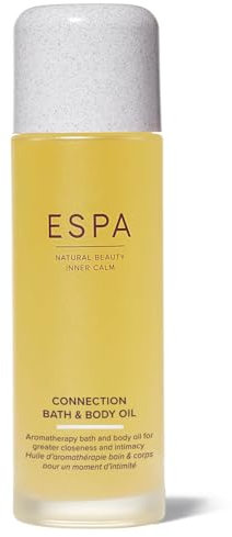 ESPA | Connection Bath and Body Oil | 100ml | Ylang Ylang, Patchouli, Sandalwood & Jasmine | Magnesium, Ashwagandha, Essential Oils | Supports Skin's Natural Moisture Barrier | Massage Oil