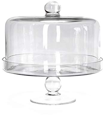 UNbit Heimdekorations-Teller, transparente Kuchen-Glasabdeckung, Küche, Käse-Abdeckplatte, Hochzeit, Dessert, Tisch, Präsentationsplatte, Kuchenständer