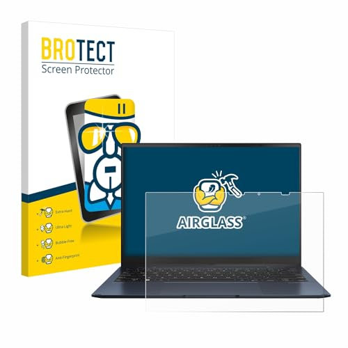 BROTECT Schutzglas für ASUS ZenBook S 13 Flip OLED Schutzfolie Panzer Folie Glas Displayschutz Made in Germany [Kratzfest 9H, Anti-Fingerprint]