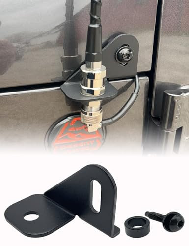FYWZ JL Radio Antenna Mount for Jeep, Gladiator Antenna Holder-Radio Antenna Mount-Driver Side CB Antenna Mount-Compatible with Jeep Wrangler JL JLU & JT 2018; 2019; 2020; 2021; 2022;2023; 2024