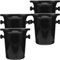HOLIDYOYO Wine Tasting Dump Bucket Spittoon 4pcs Bucket Spit Wine Barrels Cold Wine Barrels Ice Bucket Beverage Tub for Wine Whiskey Cocktails Black