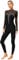 Fldy Damen Ganzkörper Turnanzug Langarm Mesh Patchwork Ganzkörperanzug Gymnastik Tanz Trikot Ballett Body Eislaufen Tanzkleidung Schwarz_B M