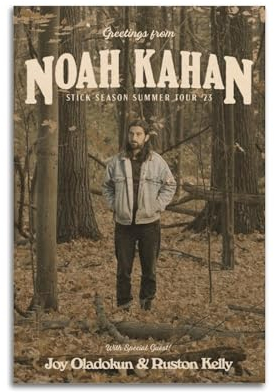 TRXU Noah Kahan Poster, Albumcover, Musikposter für Schlafzimmer, ästhetisches Poster, dekorative Malerei, Leinwand, Wandkunst, Wohnzimmer, Poster, Schlafzimmermalerei, 30 x 45 cm, ungerahmter Stil
