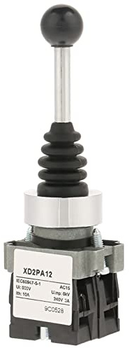 Nikou Joystick-Schalter, Joystick für Landwirtschaftssimulator 2 Positionen 2NO Gesperrter Ersatz Passend für XD2PA12, 4x4x12,3cm