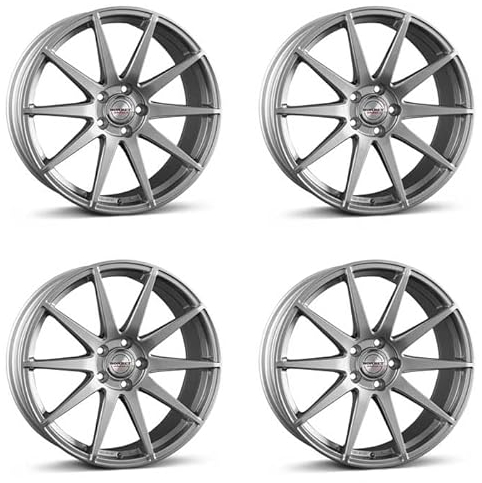 4x Borbet Felgen GTX 8.0x19 ET50 5x112 titan glossy kompatibel mit VW Cross e-Golf Golf ID.3 Jetta Touran