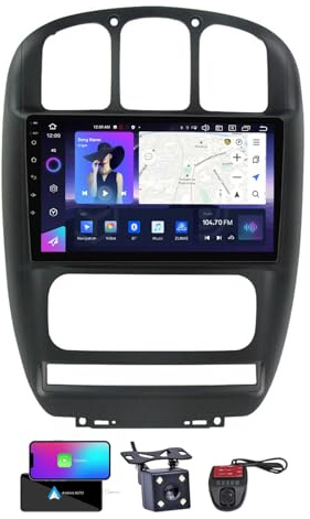ZZPHKK 9 Zoll Android 13 Double DIN Car DAB+ Radio für Chrysler Voyager RG RS 2000-2007 mit CarPlay Android Bluetooth 5.0/4G WiFi/FM RDS Auto Radio Player/Lenkradsteuerung/DSP Stereo(Size:NF-7)