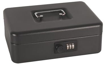 Cathedral Products 10 Inch Steel Cash Box with Combination Lock | Durable & Secure | Portable Design with Lift-Out Tray