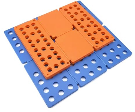 Manwetye 2 Stück Faltbrett für Kinder und Erwachsene, T-Shirt-Ordner, Wäsche-Organizer, einfach und schnell für die Organisation zu Hause, Kleidung, Faltbrett (Orange und Blau)