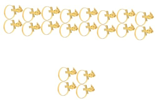 Gatuida 20 Stk Serviettenring zur Kommunion Abendessen Handtuchring Kreuz-Serviettenhalter Hochzeitsdekoration party dekoration Tischschmuck Esstisch Serviettenringhalter