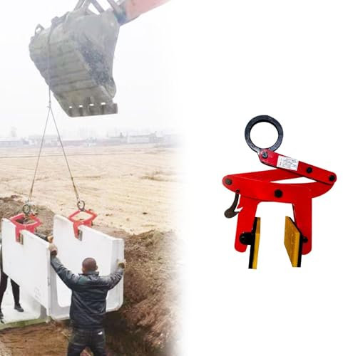 UrbanUp Plattenheber Robuste Steinklemme aus Legiertem Stahl mit Rutschfesten Gummipolstern, Hebewerkzeuge, Hochleistungsplattenklemmen für Stein, Ziegel/Material(L)