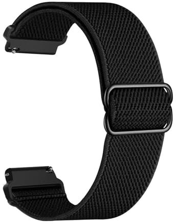 GerRit yzw6688 22-mm-Band, kompatibel mit Ares 3 Pro Stratos 3 Stratos 2 Lite Vibe 7, Schwimmarmband, Smart Watch, elastisches, atmungsaktives Nylon-Sportarmband(Black,Ares 3 Pro)