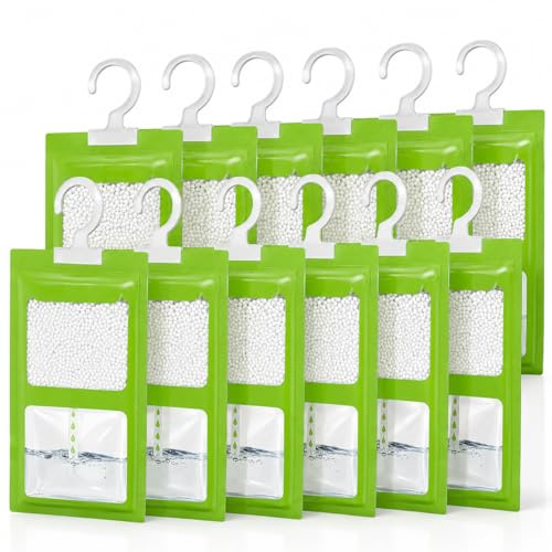 Abonana 10 Pieza Bolsas Antihumedad Armarios, Bolsas Deshumidificadoras para Armario, Deshumidificador Colgante Anti Moho para Armario, baño, Wardrobe