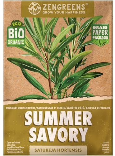 ZenGreens® Semi di santoreggia d´estate biologico - Semi di erbe aromatiche per la coltivazione in giardino, sul balcone o in cucina - Ideali per i principianti