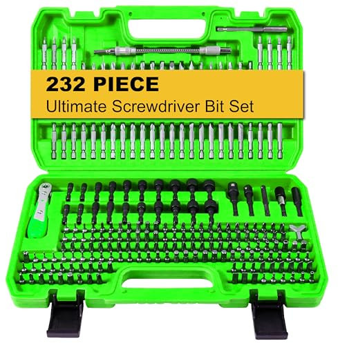 KosyBliyup 232PCS Ultimate Screwdriver Bit Set, Security Bit Set, Includes Magnetic Security Bits, Nut Driver, Ratchet Wrench, CR-V Steel Drill Bit Set