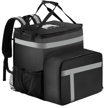 Kühlrucksack Isolierte Lebensmittel-Liefertasche Thermo Pizzatasche Wasserdicht Pizza Thermo Lieferrucksack Tragbarer Kühltasche Kühlbox Isoliertasche Isolierte Thermotasche Für Picknick, Camping, BBQ