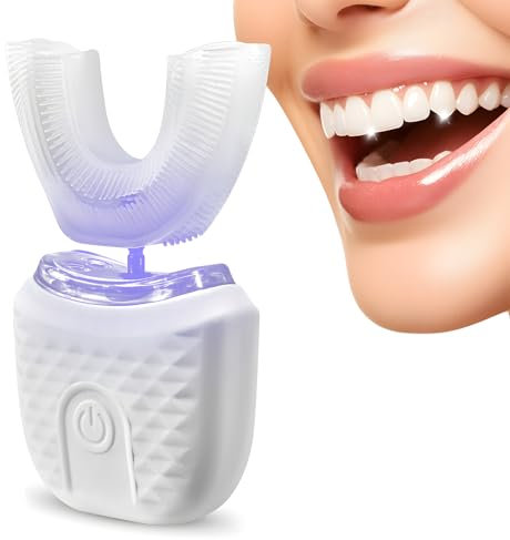 Cepillo De Dientes Ultrasónico Automático,En Forma De U,3 Niveles De Intensidad,45 S Temporizador,Ipx7 Impermeable,Cepillo De Dientes Eléctrico Ultrasónico 360° Para Adultos