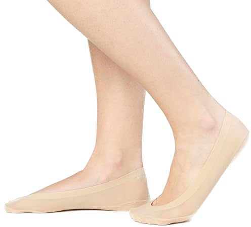 Ciocca Calzini Fantasmini Donna Taglio Laser Antiscivolo Cotone Traspiranti Invisibili per Ballerine Sneaker 3/6 Paia