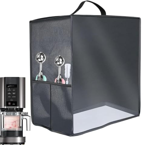 Abdeckung für Eismaschine, Leckerli-Maker-Abdeckung mit Griff, wasserdichter Schutz mit sichtbarem Fenster und Taschenschutz für Küche, Café