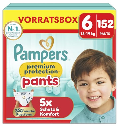 Pampers Premium Protection Pants Gr.6 Extra Large 13-19kg Vorratsbox - 152 Stück