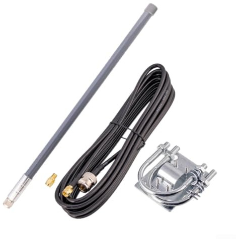 8dBi für lorawan Fiberglas für RAK Wireless M1 Helium Miner HNT 868MHz 915MHz N-Stecker Langstrecke Outdoor IP67 Wasserdicht Grau 55cm
