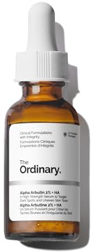 The Ordinary Alpha Arbutin 2% + HA, Hellt die Haut auf und wirkt gezielt gegen dunkle Flecken, 30ml