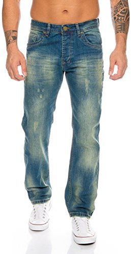 Rock Creek Herren Jeans Blau RC-2103A [W36 L38]