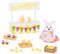 Li’l Woodzeez 25-teilig Hase mit Limonadenstand weiche Tierfigur und Zubehör – Tiere im Set, Zitronen, Cupcakes, Kleidung – Spielzeug für Kinder ab 3 Jahren