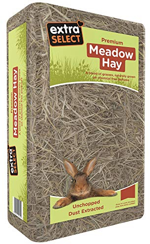 Extra Select Premium Meadow Hay for Small Animals - UK Sourced ideal Rabbit Food, Hay for Guinea Pigs, Hedgehogs, etc. - 4kg (Pack of 1)