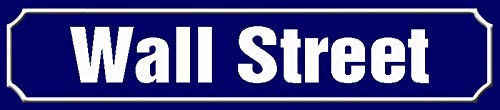 Schatzmix Straßenschild Wall Street Metallschild Wanddeko 46x10 cm tin Sign Blechschild, Blech, Mehrfarbig