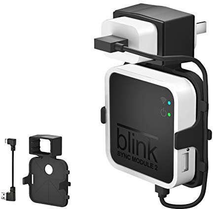HOLACA Wall Mount Stand for Blink Sync Module 2, Bracket Holder for Blink Outdoor, Indoor, XT2 & Mini Cameras with Easy Mount and No Messy Wires or Screws (Black)