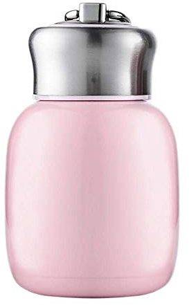 Small Mini Vacuum Insulated Water Bottle Portable Leakproof Travel Mug Stainless Steel Cold and Hot 7oz/200mL Thermal Flask for Kids Children Women School Office Lunch Coffee Milk Tea (Peach Pink)