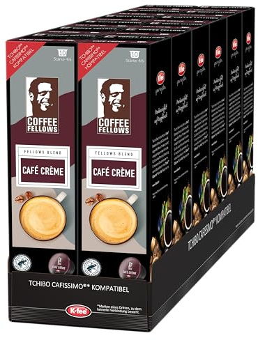 Coffee Fellows Blend Café Crème Kapseln, 120 Kaffeekapseln | kompatibel mit K-fee, EXPRESSI* & Tchibo Cafissimo* | schokoladig-nussig