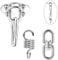 Seedoo Swing Hanging Hardware, Heavy Duty 800 lb Capacity Stainless Steel Suspension Ceiling Hook, 360° Rotate Heavy Bag Hook Hanger for Porch Chair Yoga Hammock Gym Swing
