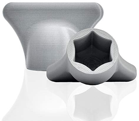 mix-slider - Fleur de pâte pour Thermomix, accessoire pour robot de cuisine Vorwerk TM5 + TM6 imprimé 3D fabriqué en Allemagne (gris argenté).