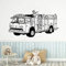 Wandaufkleber Wandtattoos Tapete Feuerwehrauto Aufkleber Feuerwehrmänner Kinderzimmer Schlafzimmer Dekor Home Interior Wand Grafik Design Kunst Wandbilder 78X42Cm