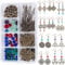 SUNNYCLUE 1 Box DIY 10 Pairs Trinity Celtic Knot Earrings Making Kits Alloy Connectors & Glass Beads & Brass Earring Hooks for DIY Jewelry Making Earring Accessories, Antique Bronze