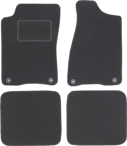 Wielganizator Velours Fußmatten 4-TLG Set passend für Audi 90 B3 (1986-1991) | Qualität: CARLUX, passgenau, Graphit/Grau