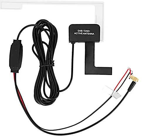 Car Radio Antenna, MA Antenna, 3Meters Wire 20db Digital Radio Patch Concealed Antenna Adhesive Aerial DAB SMB 12V