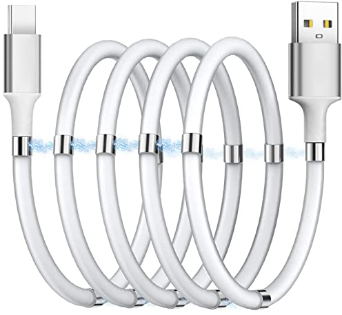 AICase USB C Magnet Kabel Magnetisch,USB Typ C Ladekabel Magnetisches Datenkabel Schnellladung Kompatibel mit Samsung Galaxy S22 S21 S20 S10 S9,Note 20 10 9 8, A3 A5, LG G5 G6 V20, Huawei P30 P20 (2M)