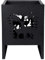 OUTDOORDINO AKAH Brasero avec motif forêt – Réservoir à feu avec motif cerf et arbres – Colonne de feu avec cerf et arbres Noir 30 x 30 x 40 cm
