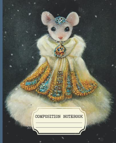 Composition Notebook: Vintage Aesthetic College Ruled With Cute Mouse Cover Design
