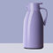 Pevfeciy Thermoskanne, Kunststoff 1l/1.5l/2l, mit Glaseinsatz, Soft Grip, Quick Press Verschluss,Isolierkanne hält 24 Stunden heiß, ideal als Kaffeekanne oder Teekanne, Kanne für 8 Tassen,Lila,2L