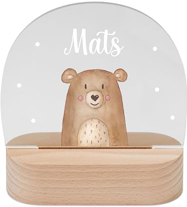 wunderwunsch - Personalisiertes Nachtlicht für Babys - Individuelle Nachttischlampe für Kinder - Personalisierte Geschenke Kinder - Babygeschenk - Geschenk zur Geburt