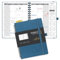 POPRUN Monatskalender 2023 2024 22 x 16,5 cm - 18 Monate Monatsplaner Ringbuch (Jul 2023 - Dez 2024) - 1 Monat 4 Seiten, 100 g/m² Papier, Monatsregister, PU-Leder Softcover, 112 Seiten - Marineblau